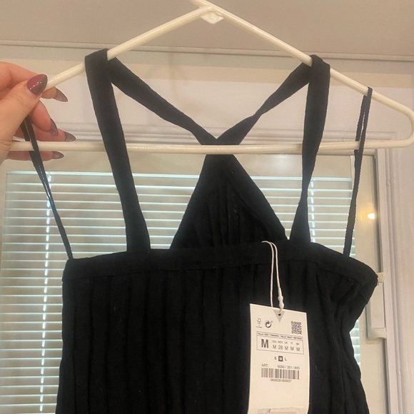 Zara black halter knit top - Picture 3 of 6